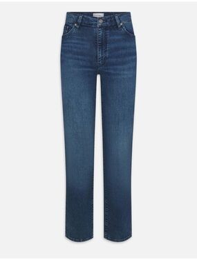 Frame Denim Le Sleek Straight Jeans in Dark Blue